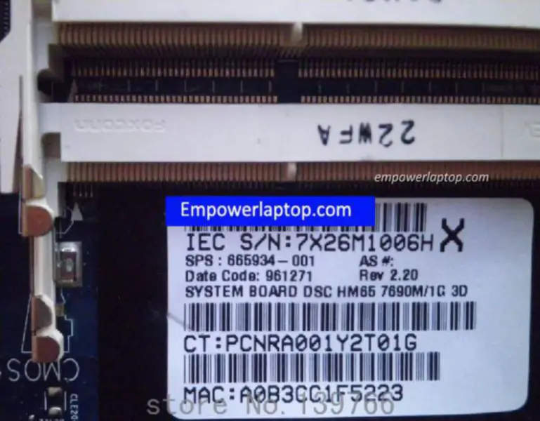 HP 665934-001 envy 17 Hauptplatine