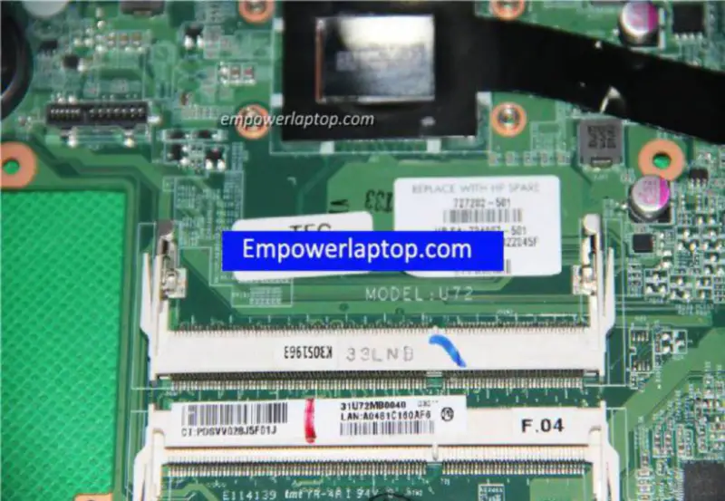 HP 727202-501 DA0U72MB6D0 A8-5545M Hauptplatine