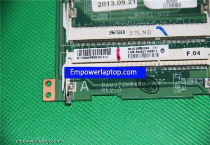 HP 727202-501 DA0U72MB6D0 A8-5545M Hauptplatine