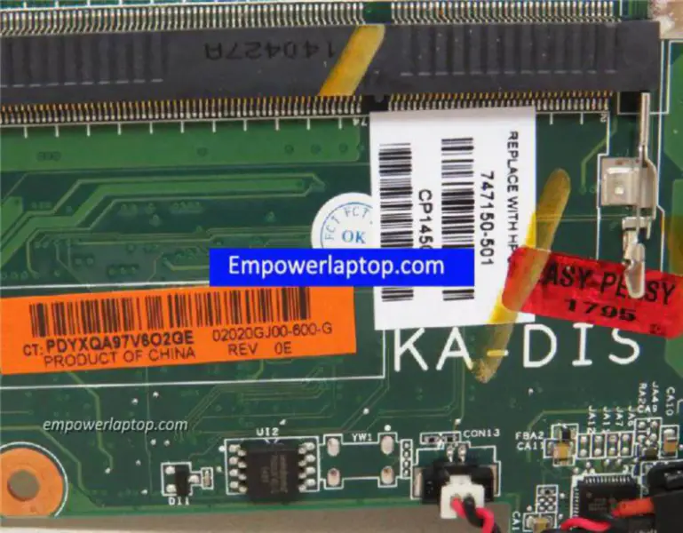 HP 15-D A6-5200 747150-501 Hauptplatine