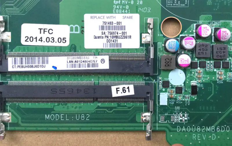 HP 15-N 15T-N 751493-501 751493-001 I7-4500U Hauptplatine
