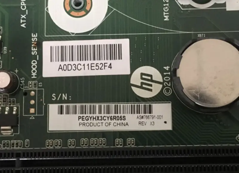 HP 280 G1 FX-ISB-8X-2 766791-001 Hauptplatine