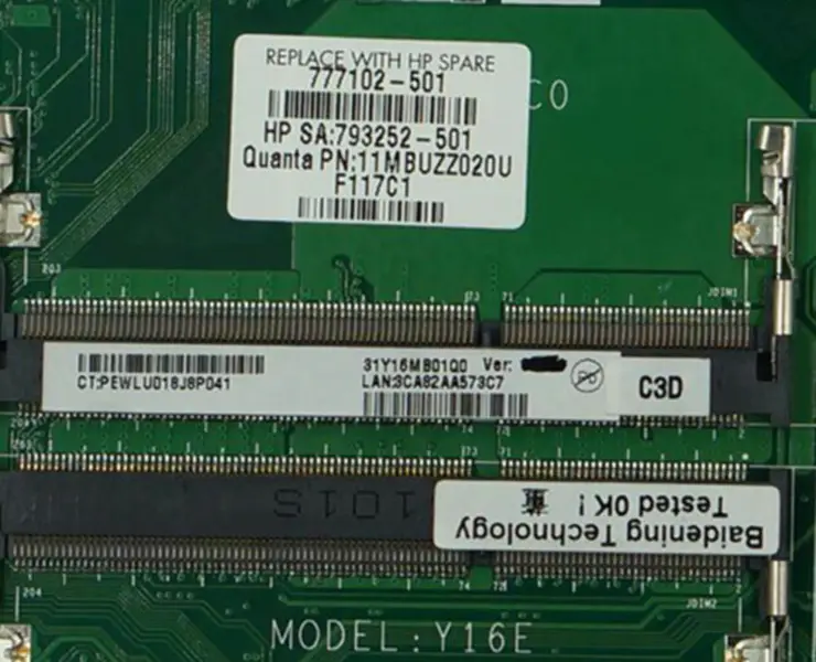 HP 17-F 777102-001 777102-501 777102-601 DAY16EMB8C0 Hauptplatine