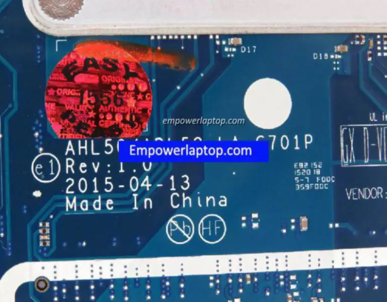 HP 15-A 816811-501 LA-C701P Hauptplatine
