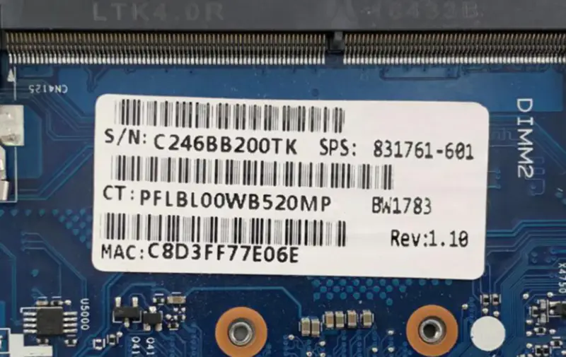 HP TNN-I42C 820 G3 831761-001 Hauptplatine 6050A2892301-MB-A01