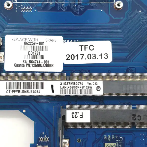 HP PAVILION 17-AB 17T-AB 17-W 862259-001 862259-501 862259-601 DAG37AMB8D0 I7 Motherboard