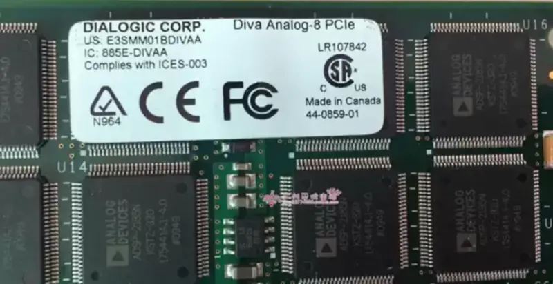 Dialogic Corp Sprachkarte 885E-DIVAA Diva Analog-8 PCIE Industrie-Motherboard