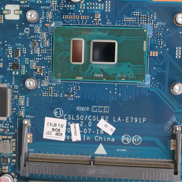 HP 250 G6 15-BS 924755-001 924755-501 924755-601 CSL50/CSL52 LA-E791P mit SR2UW i3-6006u DDR4 Laptop Motherboard