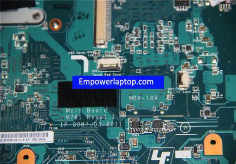 Sony VAIO VGN M761 A1568975A MBX-189 1P-0087J03-8011 Hauptplatine