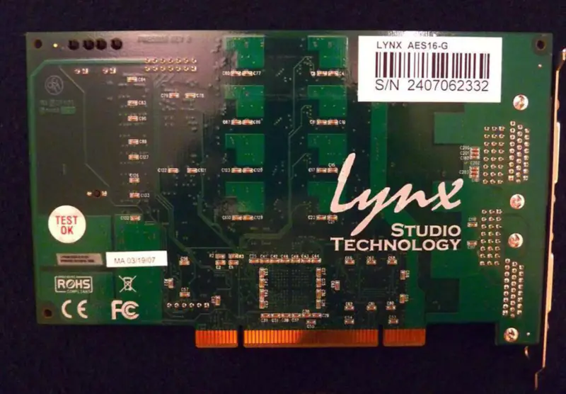 LYNX AES16 Professionelle Soundkarte PCI G Schnittstelle