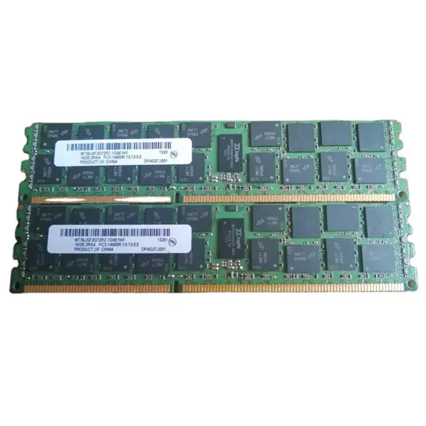 2pcs Mt36jsf2g72pz-1g9e1 Ram Für Mt 16gb Ddr3 1866mhz Reg 2rx4 Pc3-14900 Speicher