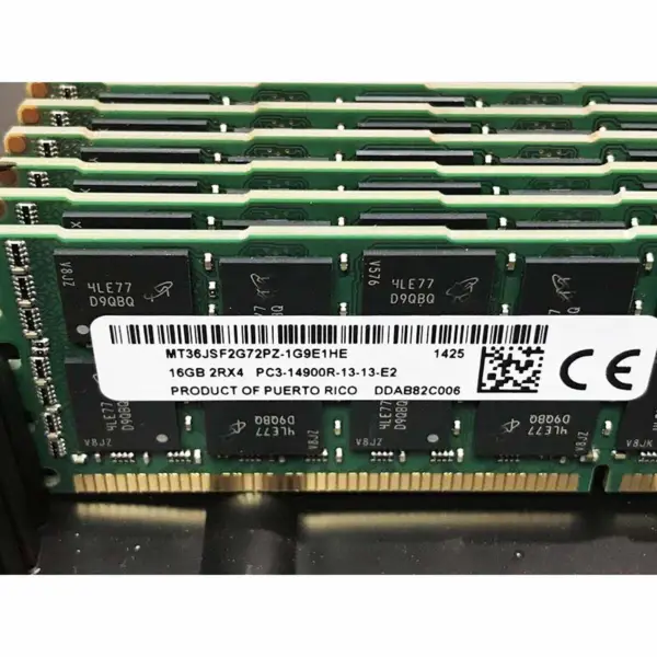 2pcs Mt36jsf2g72pz-1g9e1 Ram Für Mt 16gb Ddr3 1866mhz Reg 2rx4 Pc3-14900 Speicher
