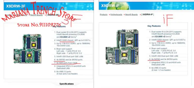 Supermicro X9drw-if Hauptplatine