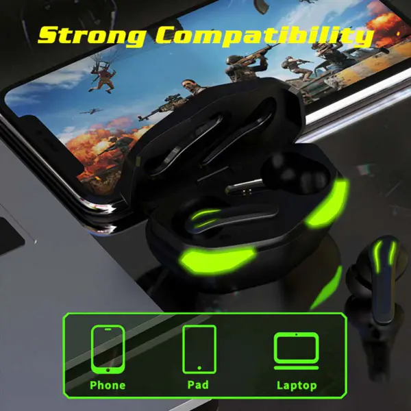 2023 Mobile Freisprecheinrichtung Wireless Earphone 65ms Low Latency Gaming Headset Noise Cancelling D17 Tws Earbuds