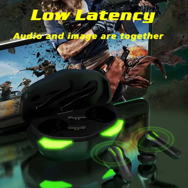 2023 Mobile Freisprecheinrichtung Wireless Earphone 65ms Low Latency Gaming Headset Noise Cancelling D17 Tws Earbuds