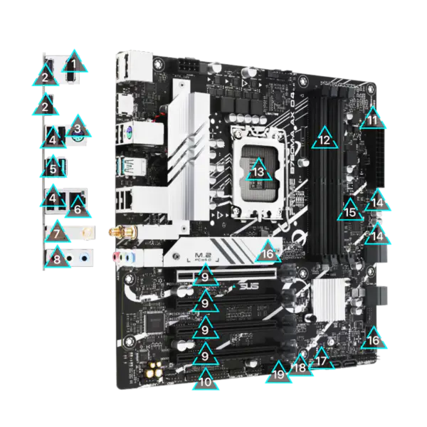 Asus PRIME B760M-A AX D4 Hauptplatine