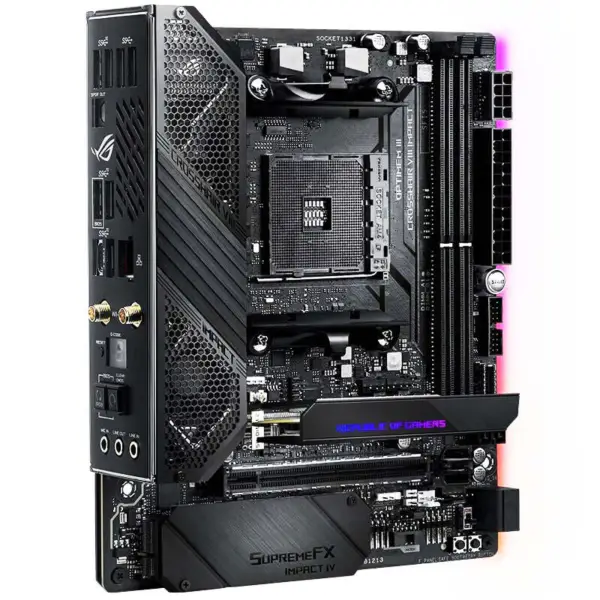Asus Rog Crosshair Viii Impact X570 Argb Motherboard Gaming-Prozessor Unterstützung 5800x 5900x 5950x
