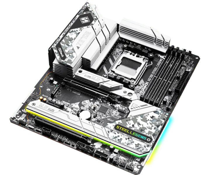 Rock X670 X670e Motherboards Am5^5 Sockel Am5 Motherboard X670e Steel Legend Ddr5