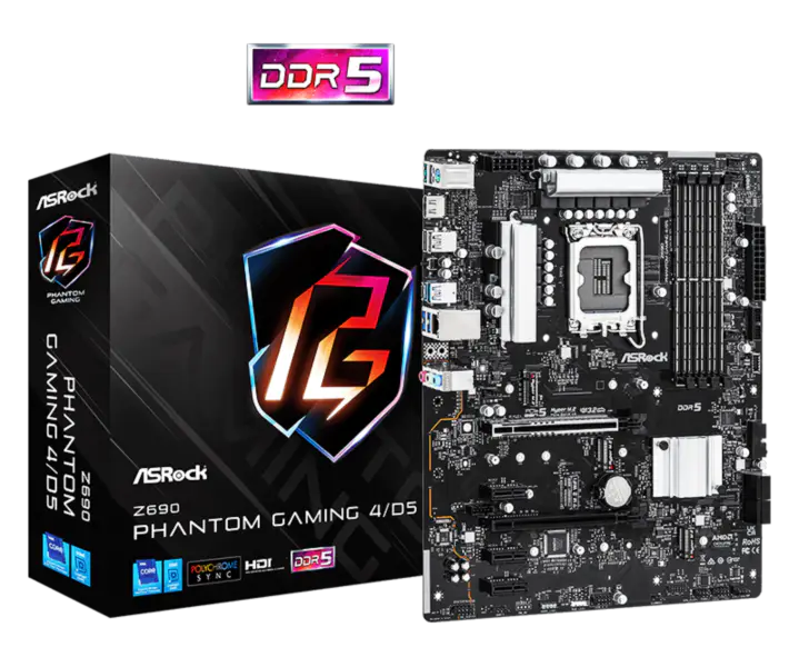 Asrock Z690 Phantom Gaming 4/d5 Phantom Gaming Motherboard Unterstützt Ddr5 Cpu 12600k 12900k Intl Z690 Lga1700