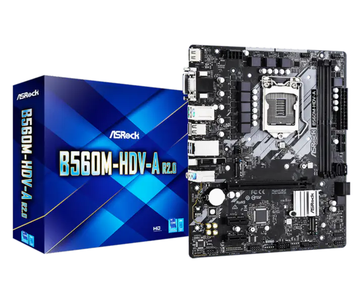 Asrock B560m-hdv-a R2.0 Motherboard Unterstützt Cpu 10400f 11400f 10700 11700 Intl B560 Lga 1200
