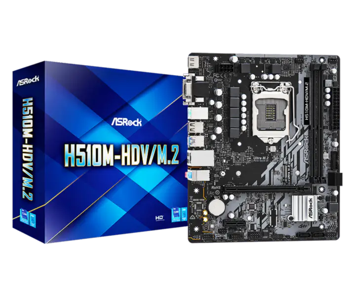 Asrock H510m-hdv/m.2 Office Gaming Motherboard Unterstützt Cpu 10500 10400 11400f Intl H510 Lga 1200