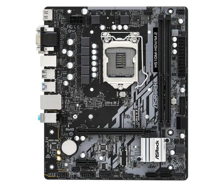 Asrock H510m-hdv/m.2 Office Gaming Motherboard Unterstützt Cpu 10500 10400 11400f Intl H510 Lga 1200