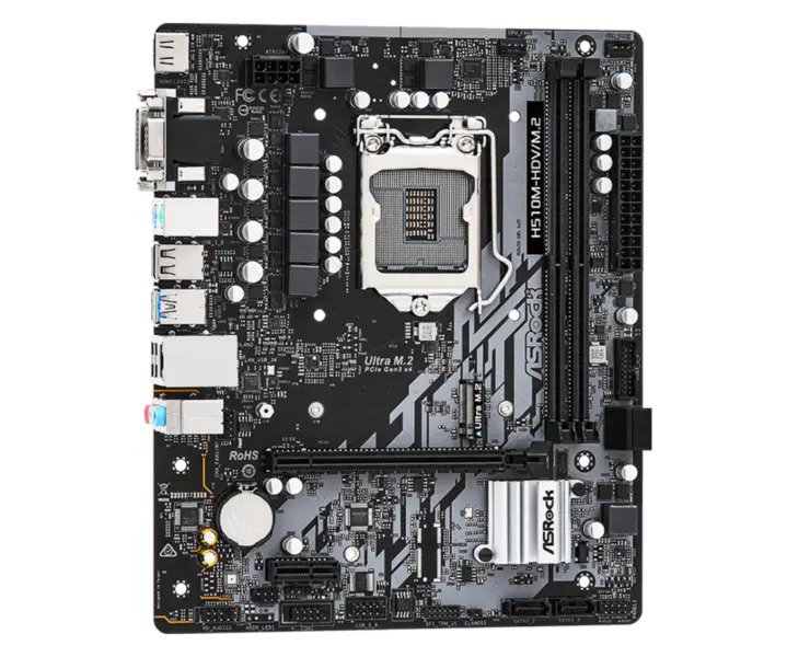 Asrock H510m-hdv/m.2 Office Gaming Motherboard Unterstützt Cpu 10500 10400 11400f Intl H510 Lga 1200