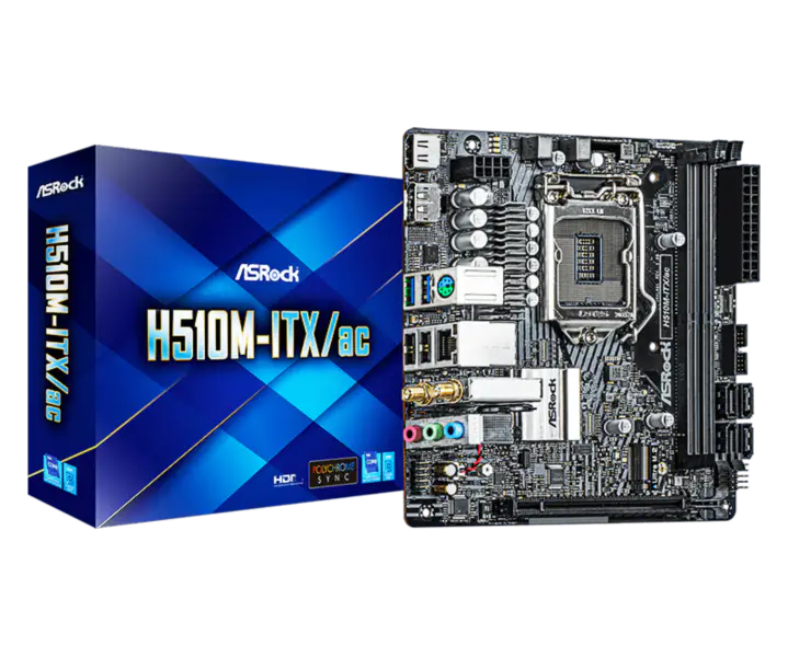 Asrock H510m-itx/ac Mini Motherboard Gaming Motherboard Unterstützt Cpu 10500 10400 11400f Intl H510 Lga 1200