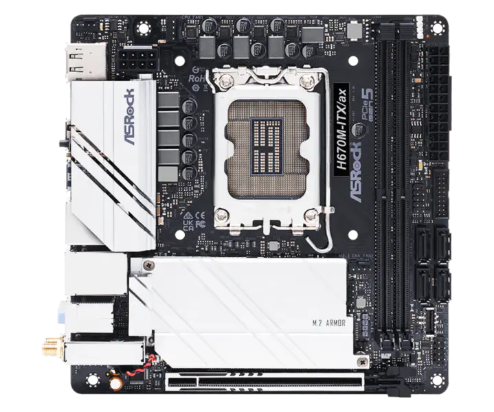Asrock H670m-itx Ax Mini Motherboard Itx Motherboard Unterstützt Cpu 12400 12600k 12700 Intl H670m Lga 1700 Wi-fi 6e