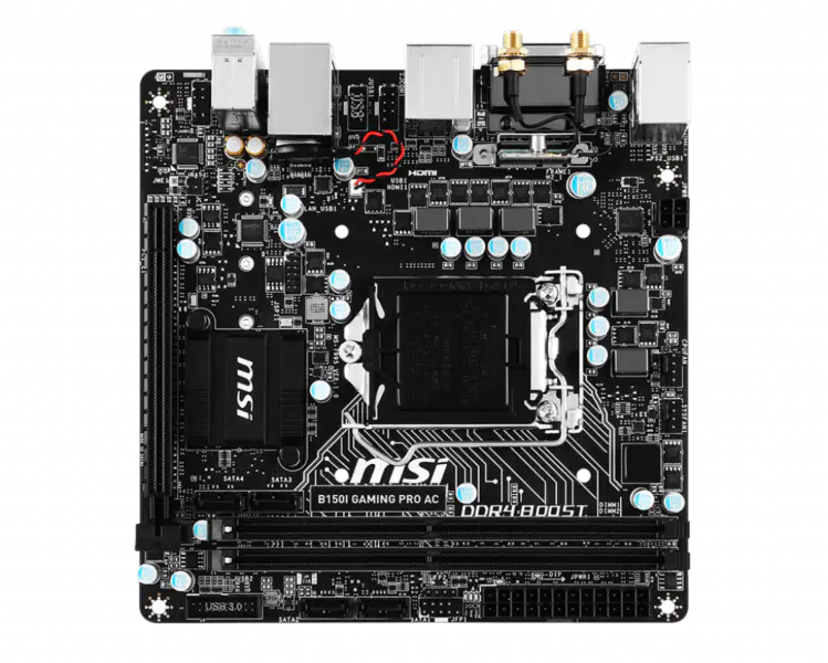 MSI B150I GAMING PRO AC Mainboard LGA1151 DDR4 32G Mini-ATX
