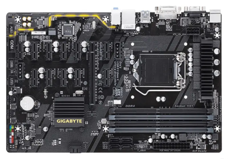Gigabyte B250-FinTech Desktop GA-B250-FinTech Motherboard 12PCI-E DDR4 B250M B250 Sockel LGA1151