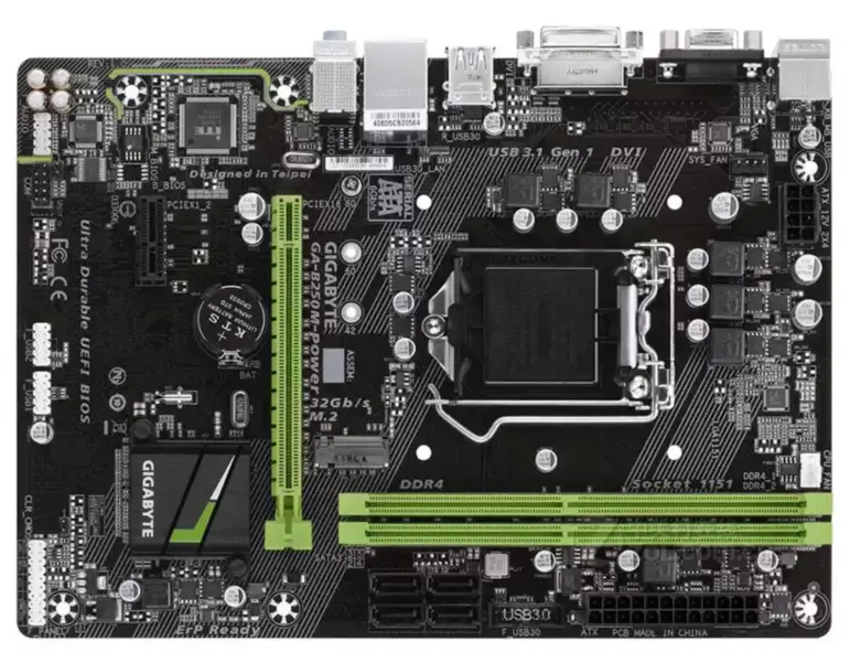 Gigabyte GA-B250M-Power Mainboard B250M-Power B250 Sockel LGA 1151 DDR4 USB3.0 SATA3 PCI-E3.0