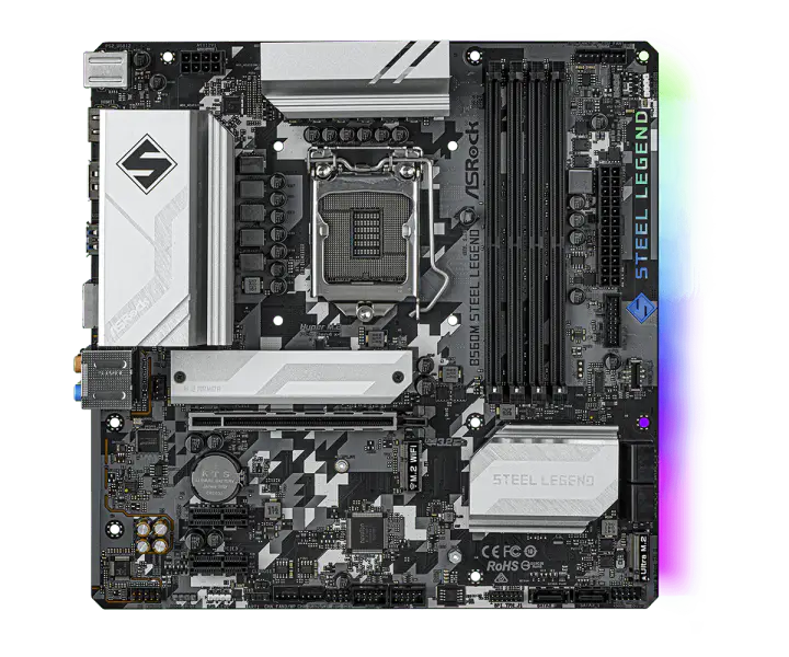 ASROCK B560M STEEL LEGEND Mainboard M-ATX Intel B560 128G LGA1200