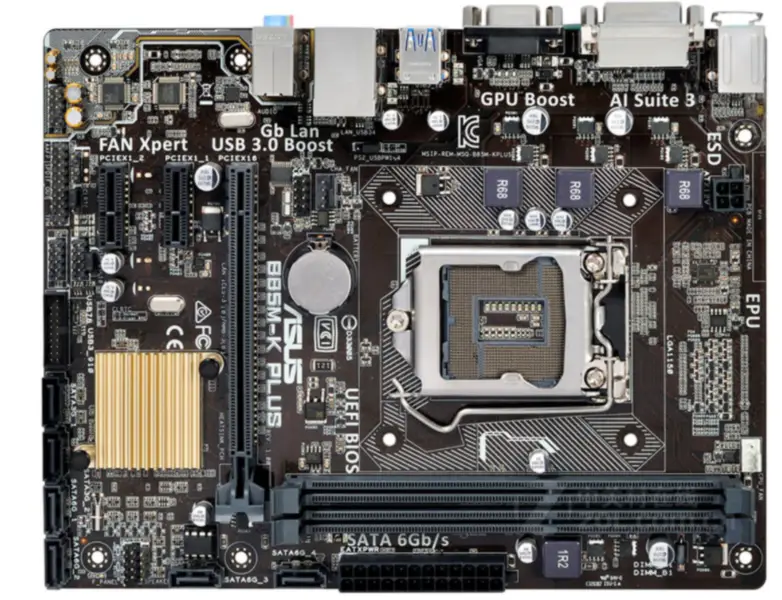 ASUS B85M-K PLUS Motherboard intel B85 Sockel LGA 1150 i7 i5 i3 DDR3 6GB PCI-E 3.0 SATA III