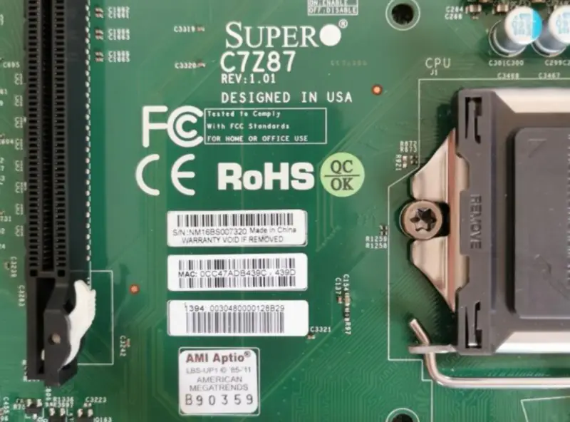 Supermicro C7Z87 Workstation-Motherboard mit Ein-Kanal-Grafik