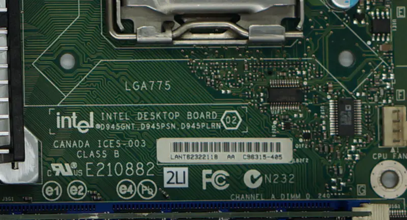 Intel D945GNT D945PSN D945PLRN Motherboard