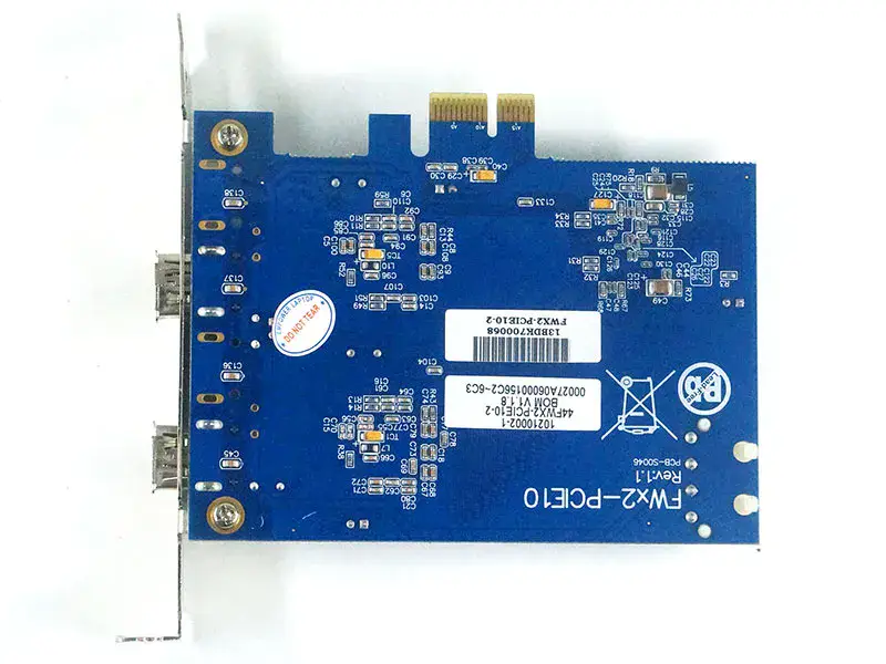 FWX2-PCIE10 Rev: 1.1 FWX2-PCIE10-2 1394-Erfassungskarte