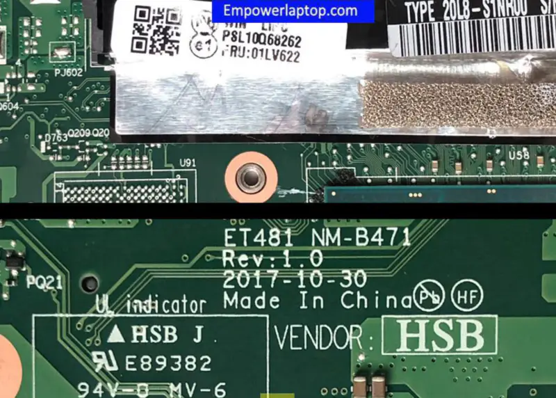 Lenovo ThinkPad T480s Laptop Motherboard ET481 NM-B471 mit SR3L9 I5-8350U 8GB