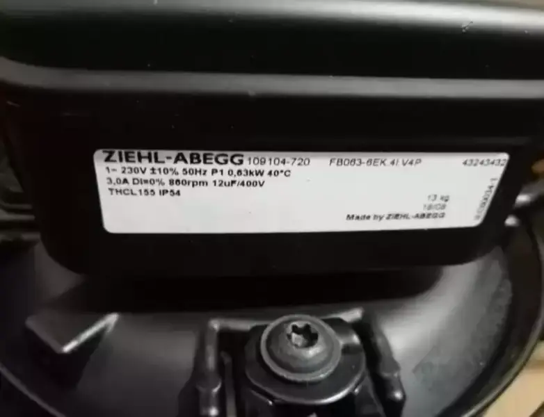 ZIEHL-ABEGG FB063-6EK.4I.V4P Ventilator