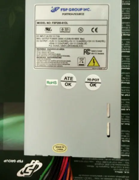 1U FLEX DC-Netzteil FSP200-61DL 36V-72VDC Eingang