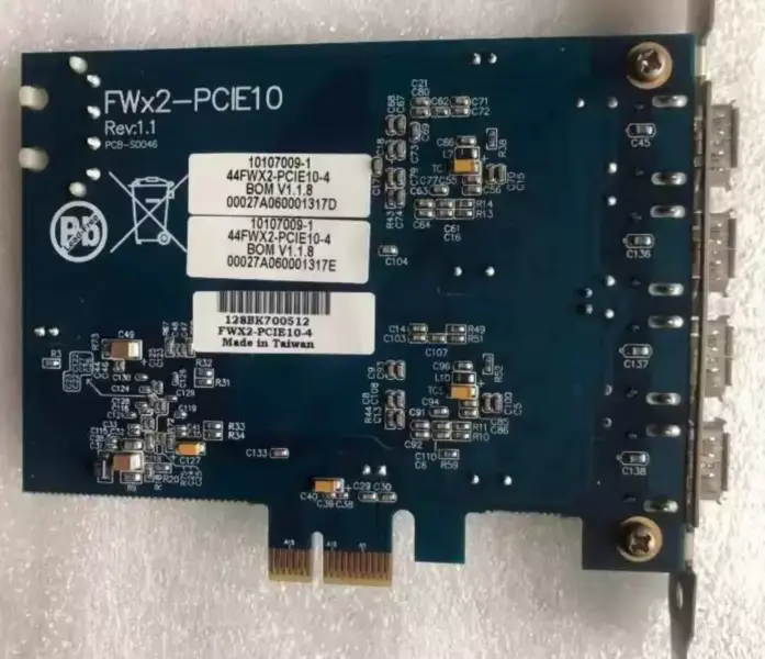 FWX2-PCIE10 Rev: 1.1 FWX2-PCIE10-4 1394 Frame Grabber