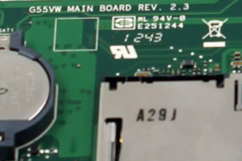 Asus G55VW Hauptplatine