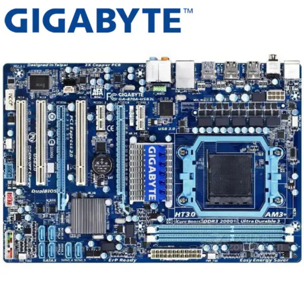 Gigabyte GA-870A-USB3L Desktop-Motherboard 870 Sockel AM3/AM3+ DDR3 8G ATX Für Phenom II/Athlon II