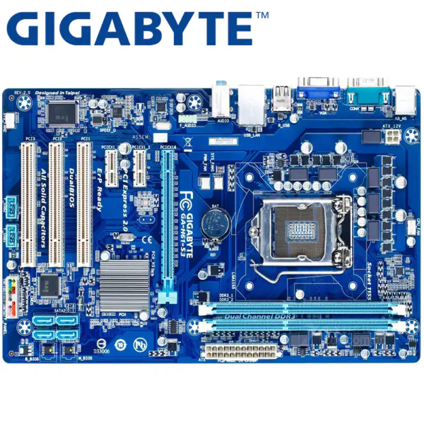 Gigabyte GA-H61-S3 Desktop Motherboard H61 Sockel LGA 1155 i3 i5 i7 DDR3 16G ATX