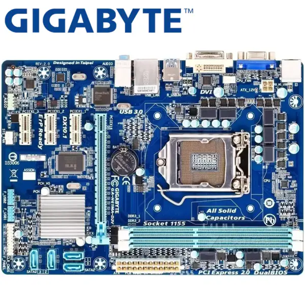 Gigabyte GA-H61MA-D2V Desktop Mainboard H61 Sockel LGA 1155 i3 i5 i7 DDR3 16G uATX