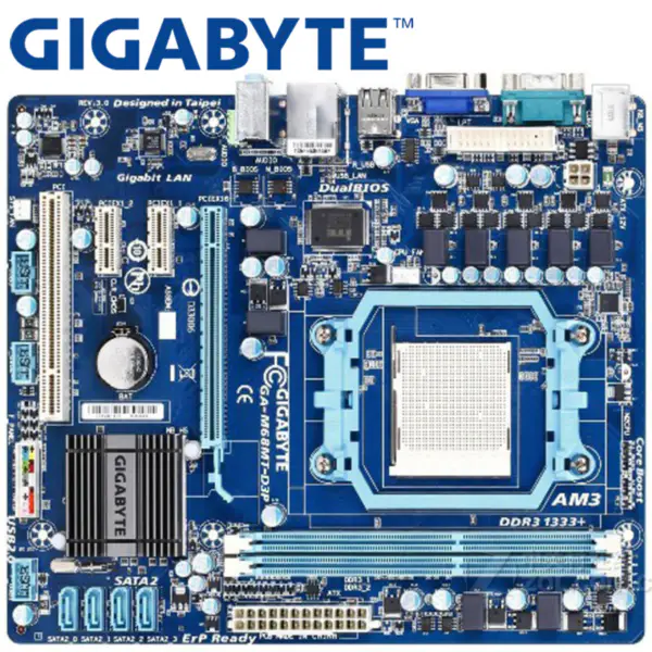 Gigabyte GA-M68MT-D3P Desktop Motherboard 630A Sockel AM3 Für Phenom II/Athlon II DDR3 8G