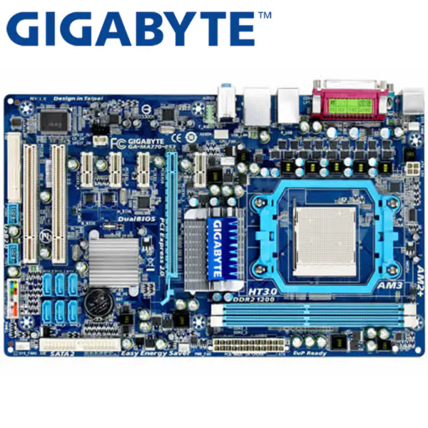 Gigabyte GA-MA770-ES3 Desktop-Motherboard 770 Sockel AM3 Für Phenom II/Athlon II DDR2 8G