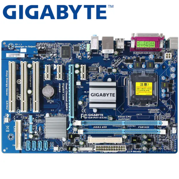 Gigabyte GA-P41-ES3G Desktop Mainboard G41 Sockel LGA 775 Q8200 Q8300 DDR2 8G ATX