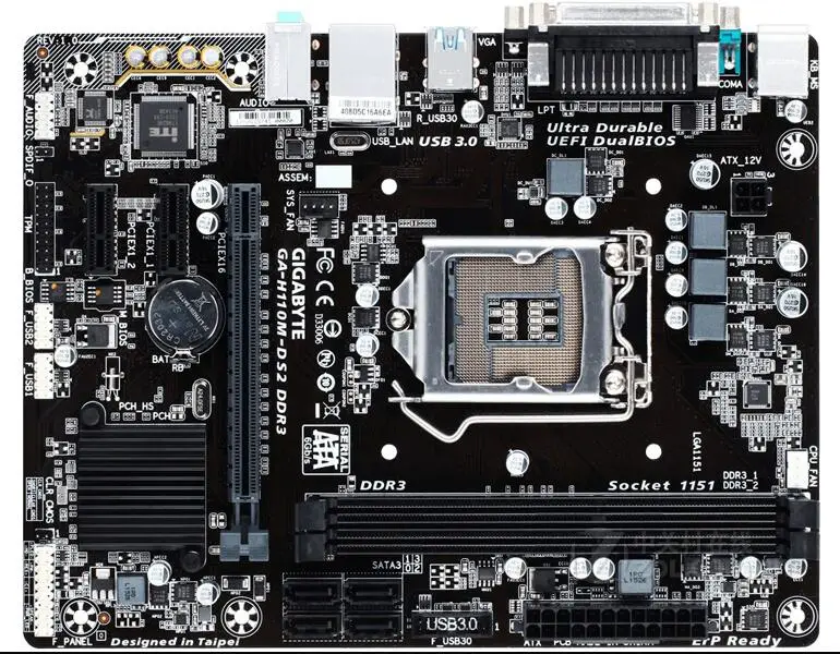Gigabyte GA-H110M-DS2 DDR3 H110M-DS2 DDR3 Mainboard H110 LGA 1151 DDR4 Micro-ATX
