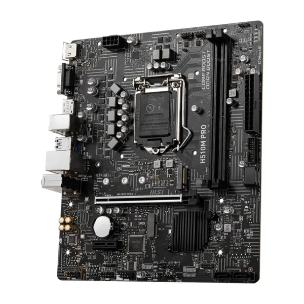 MSI H510M PRO Mainboard PCI-E 4.0 DDR4 64GB SATA III Intel 11TH Gen Micro ATX USB3.2